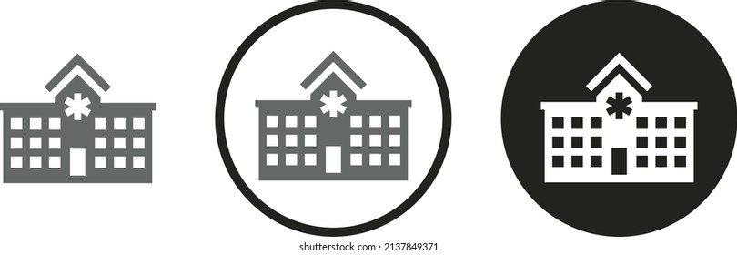 Icono del hospital. conjunto de iconos web ilustración .vector