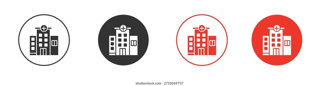 Icono del hospital. diseño del Vector del Web