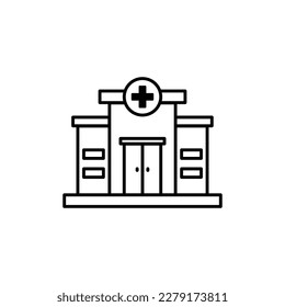 Hospital icons. Hospital building icon vector logo. Medical logo. Clinic building vector illustration.