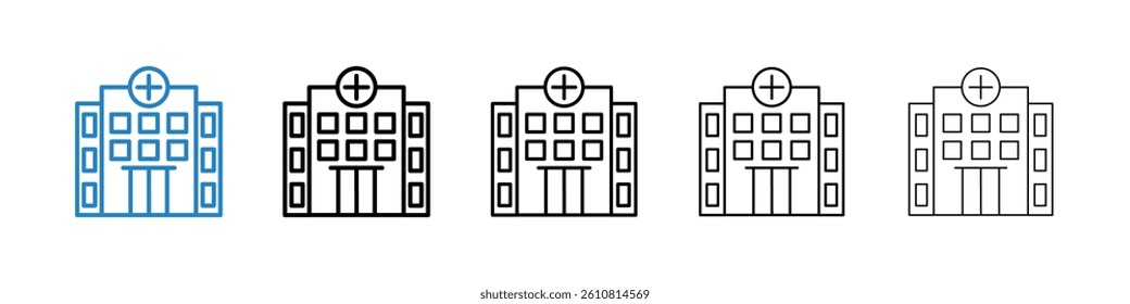 Hospital icons collection vectors for web ui