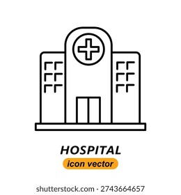 hospital icons. Flat illustrations of hospital vector icons for the web. Vector illustrations of company icons.