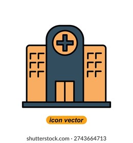 hospital icons. Flat illustrations of hospital vector icons for the web. Vector illustrations of company icons.