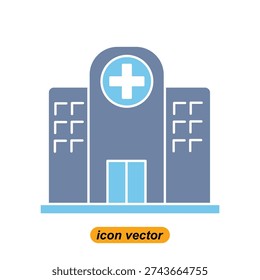 hospital icons. Flat illustrations of hospital vector icons for the web. Vector illustrations of company icons.