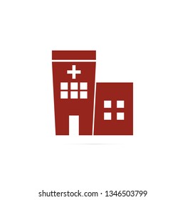 hospital icons on white background, vector