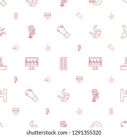 hospital icons pattern seamless white background. Included editable line gloves, pill, MRI, paints, heartbeat, stomach, doctor, broken leg or arm icons. hospital icons for web and mobile.