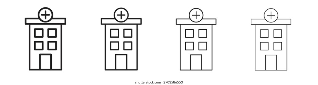Elementos de Vector de iconos de hospital para Web de infografía