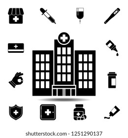 The hospital, infirmary icon. Simple glyph vector element of Medecine set icons for UI and UX, website or mobile application