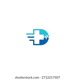 Krankenhaus Initialen Logo Symbol Vektortechnologie
