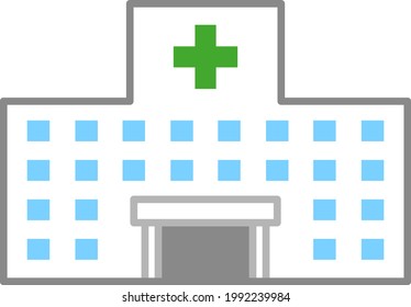 A hospital isolated vector illustration.