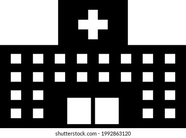 A hospital isolated vector illustration.