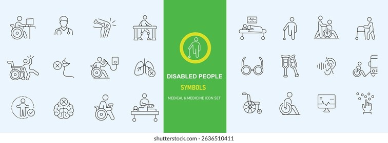 Hospital Line Editable Icons set. Vector illustration in modern thin line style of medicine related icons doctor, ambulance, treatment, and more. Pictograms and infographics