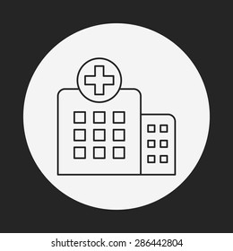 hospital line icon