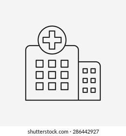 hospital line icon