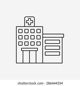 hospital line icon