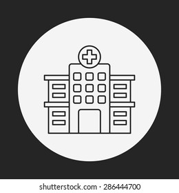hospital line icon