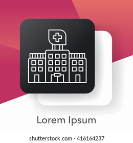 hospital line icon