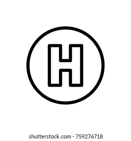 Hospital line icon. High quality black outline logo for web site design and mobile apps. Vector illustration on a white background.