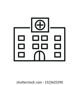 hospital line icon. vector icon for apps and websites