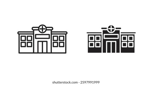 Hospital line icon vector set.