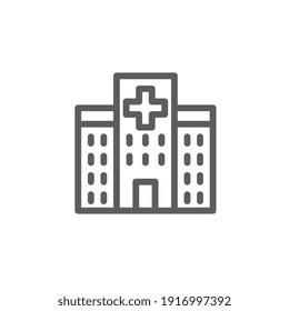 Hospital Line Solid Colour Icon For Business Website,apps, And Many More