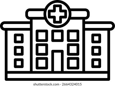 Hospital Line vector Icon Design