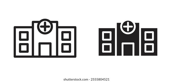 Hospital liner icon vector set.
