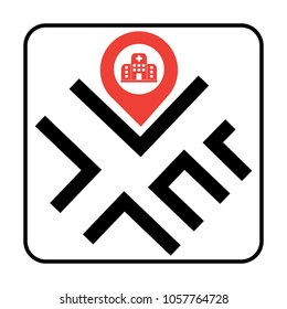 Hospital location icon