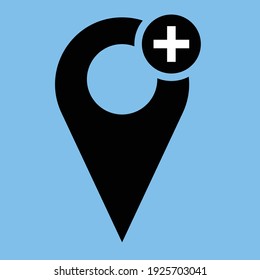 Vektorgrafik des Krankenhausstandssymbols