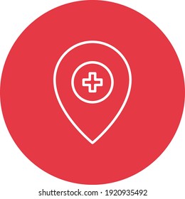 Hospital Location Icon Vector Image Can Stock Vector (royalty Free 