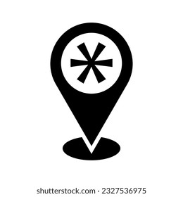 hospital location map pointer. Vector illustration. stock image.
