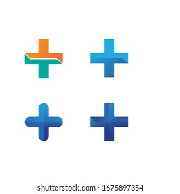 hospital logo and care logo health people icon vector design 