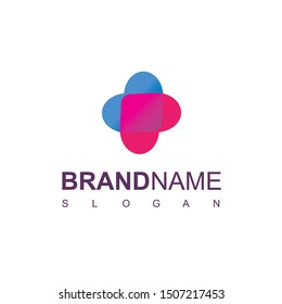 Hospital Logo Design Template With Love Symbol