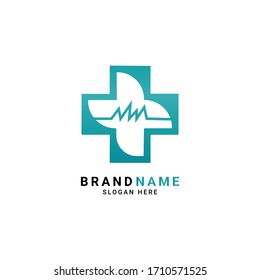 Hospital logo design,template logo vector graphic element