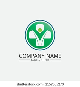 Hospital logo and health care icon symbols template icons app 