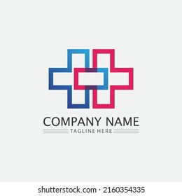 Hospital logo and health care icon symbols template icons app 