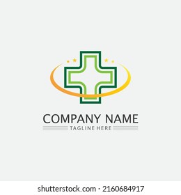 Hospital logo and health care icon symbols template icons app 