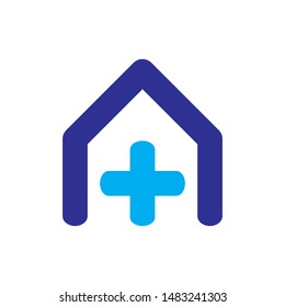 Hospital logo icon design vector