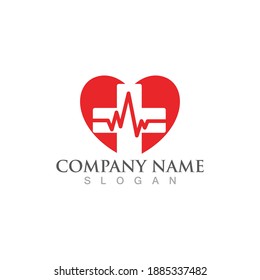 Logo del hospital e imagen vectorial del símbolo