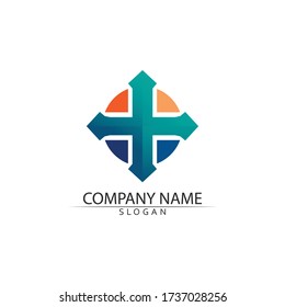 Hospital logo and symbols template icons app vector