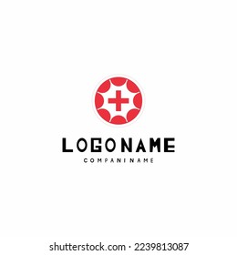 vector del logotipo del hospital sobre fondo blanco