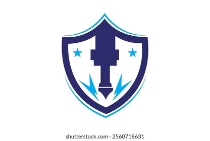Hospital logo vector shield Insurance icon design