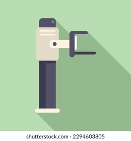Hospital mammography machine icon flat vector. Breast cancer. Clinic patient