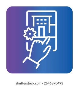 hospital management system color flat icon. Sign for web page, mobile app, button, logo. Vector isolated button. Editable stroke.