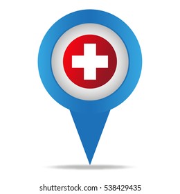 Hospital Map Pin Icon