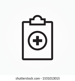 hospital medical check up report icon design vector illustration