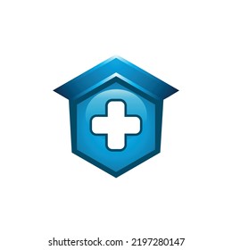 hospital medical clinic logo icon vector graphic design