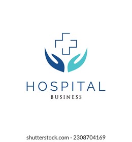 Hospital, Medical or Cross Plus Icon Logo Design Template