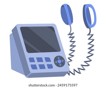Hospital medical diagnostic equipment icon. Clinic device, health system or monitoring. Modern technology for medicine. Vector illustration