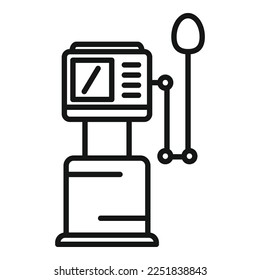 Hospital medical machine icon outline vector. Respiratory equipment. Care device