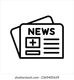Hospital medical news vector icon